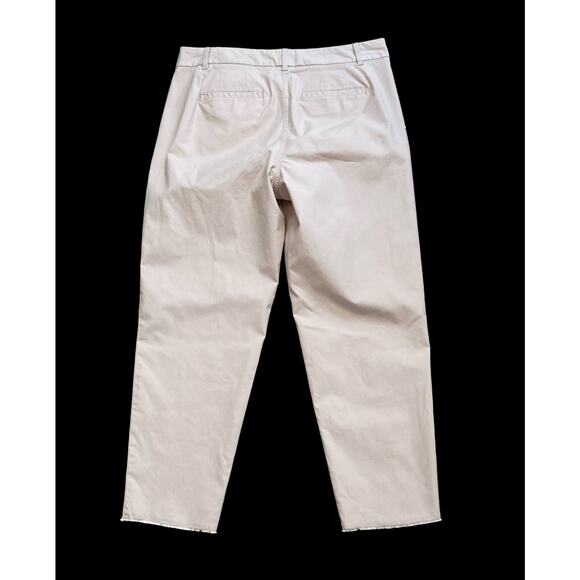Talbots Pink Raw Hem Cropped Capri Pants Size 2 - Picture 2 of 7